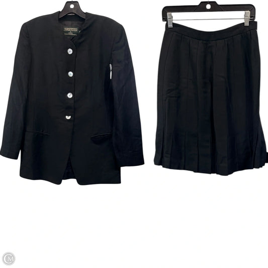 Skirt Suit 2pc By J. McLaughlen In Black, Size: M