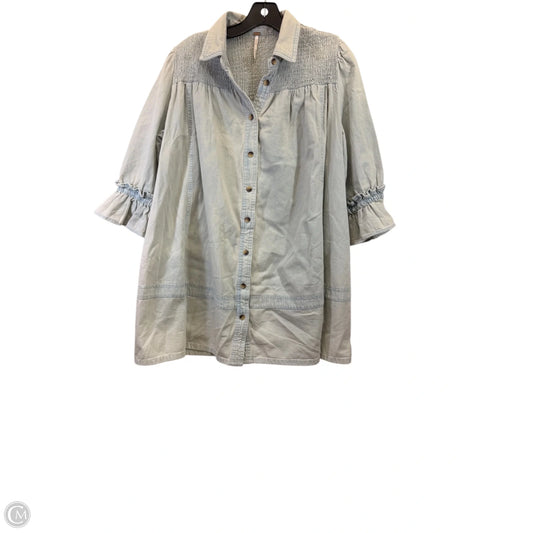 Dress Casual Midi By Free People In Blue Denim, Size: S