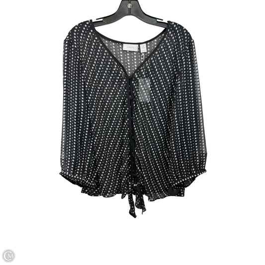 Top Short Sleeve By Chicos In Polkadot Pattern, Size: L