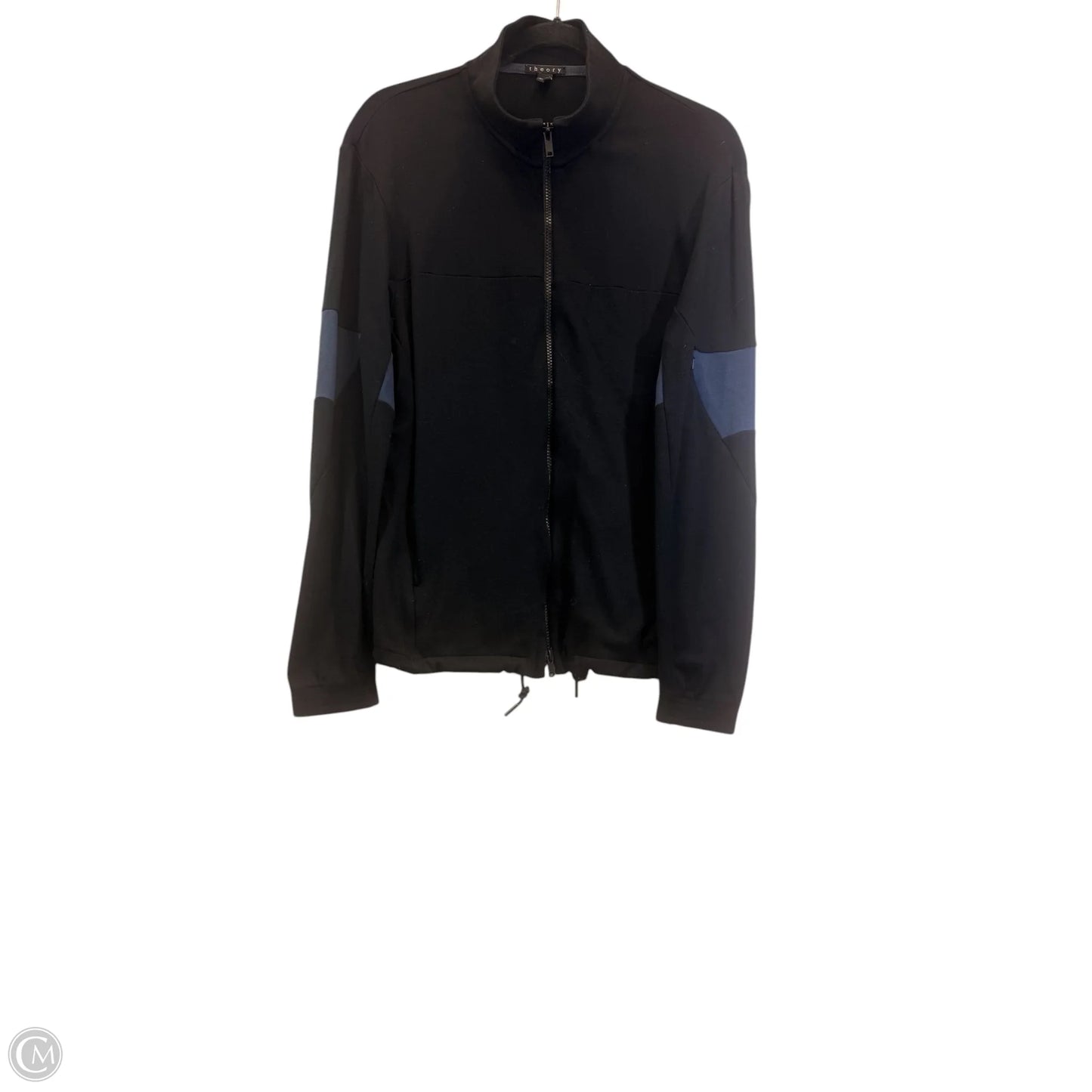 Athletic Jacket By Theory In Black & Blue, Size: S