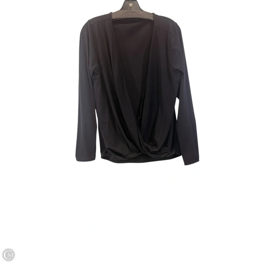 Athletic Top Long Sleeve Crewneck By Lululemon In Black, Size: M