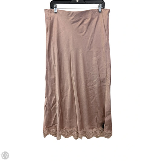 Skirt Maxi By A New Day In Rose Gold, Size: L