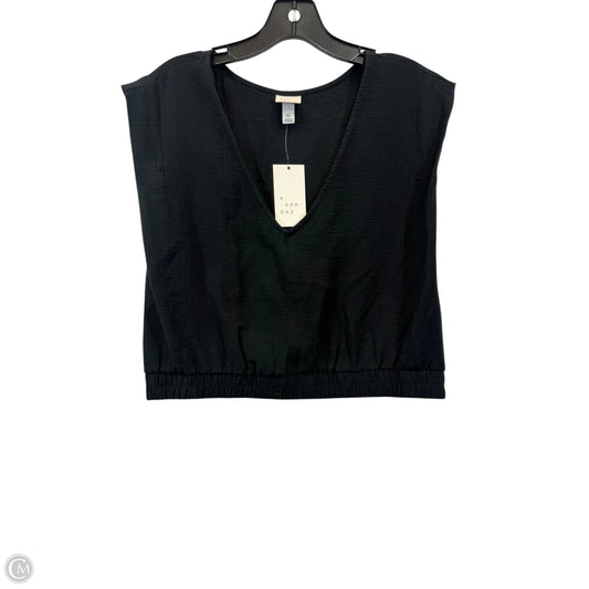 Top Short Sleeve By A New Day In Black, Size: Xl