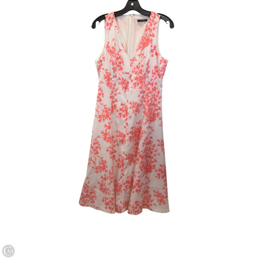Dress Casual Midi By Tommy Hilfiger In Pink & White, Size: M