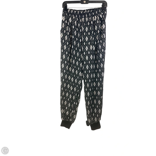 Pants Joggers By Massini In Black & Cream, Size: M