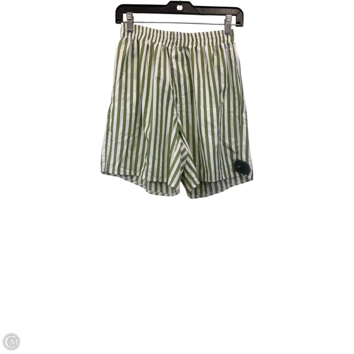 Shorts In Green & White, Size: S