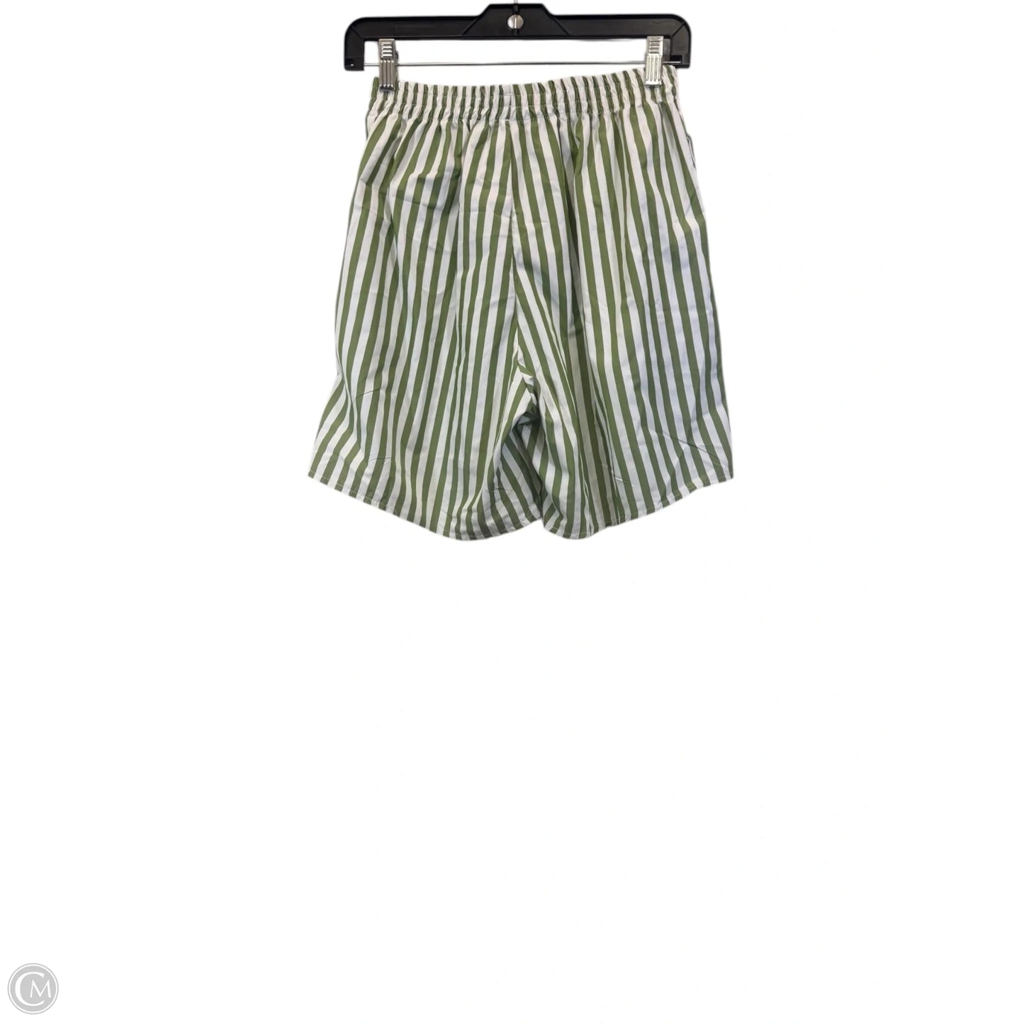 Shorts In Green & White, Size: S