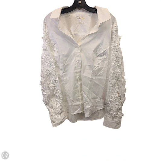 Top Long Sleeve Designer By Lilly Pulitzer In White, Size: L