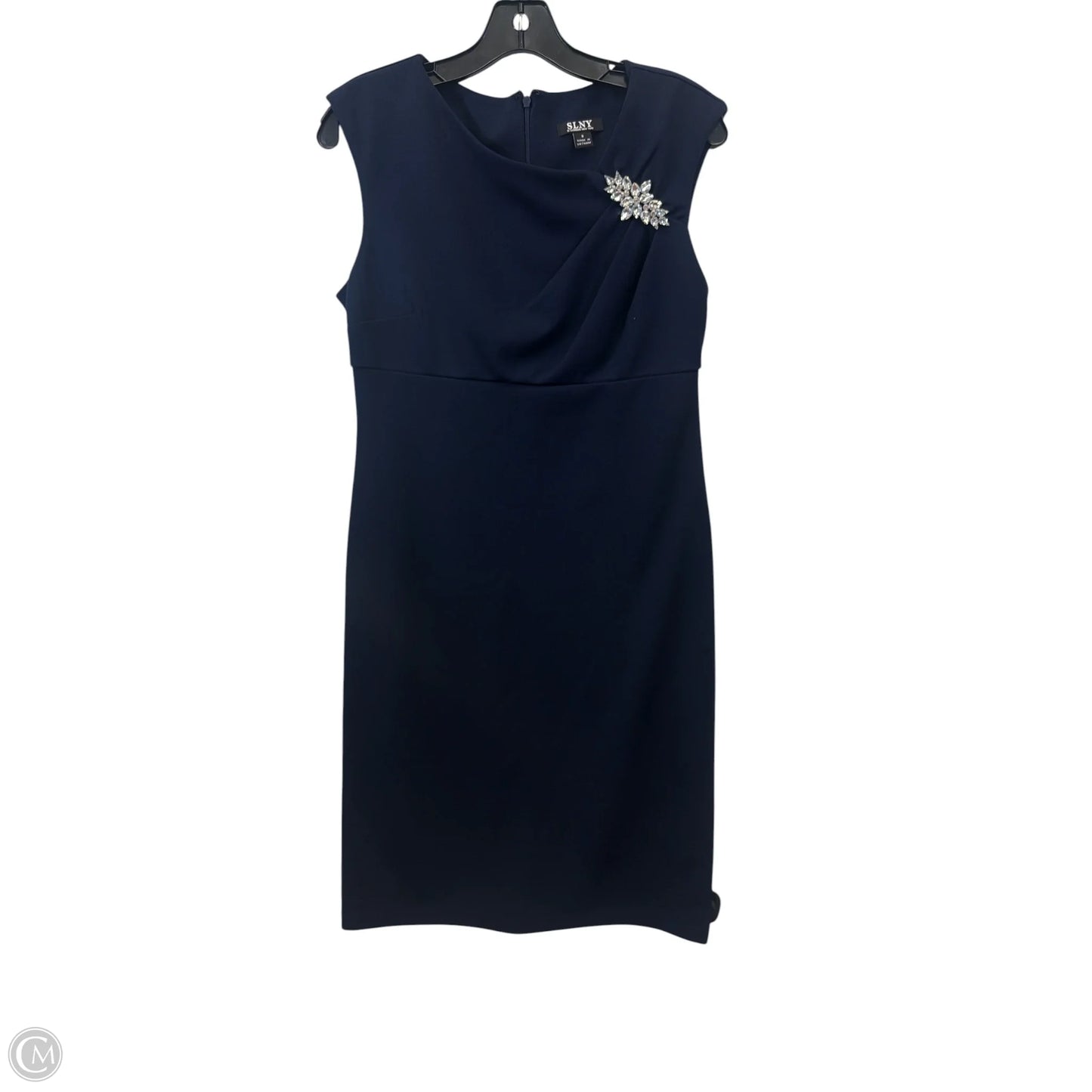 Dress Party Midi By Sl Fashions In Blue & Silver, Size: M