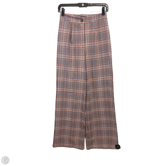 Pants Wide Leg By Nasty Gal In Plaid Pattern, Size: M