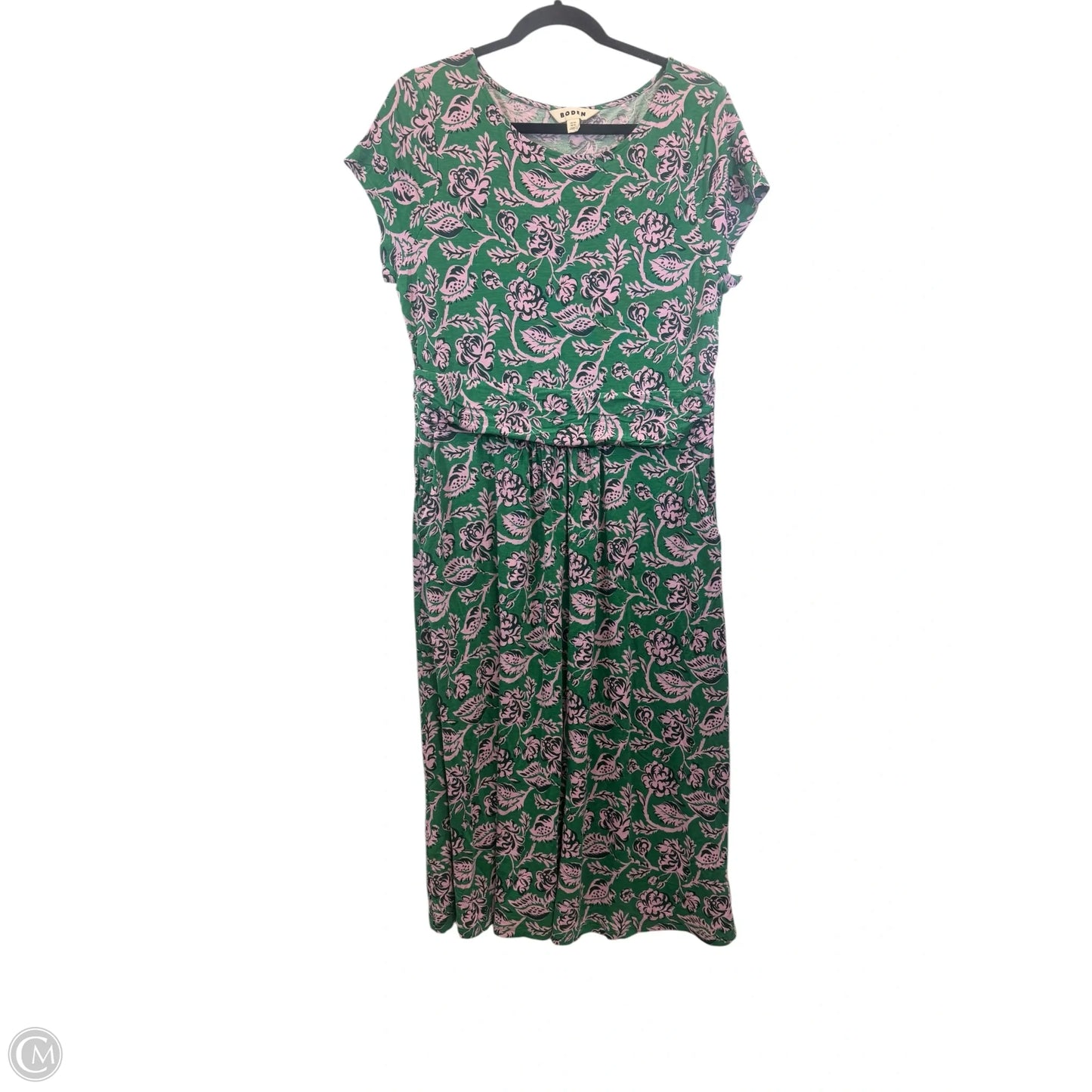 Dress Casual Maxi By Boden In Green & Pink, Size: L