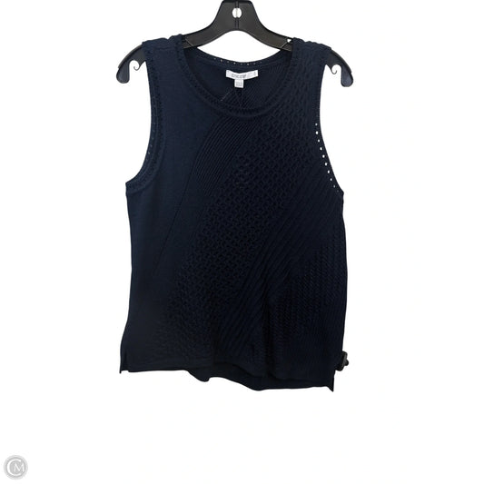Top Sleeveless By Chicos In Navy, Size: L