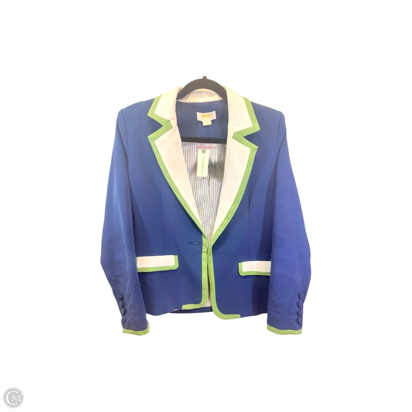 Blazer By Maeve In Blue & Green, Size: Xxs