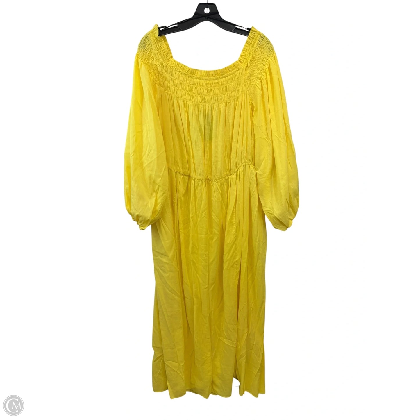 Dress Casual Maxi By H&m In Yellow, Size: Xxl