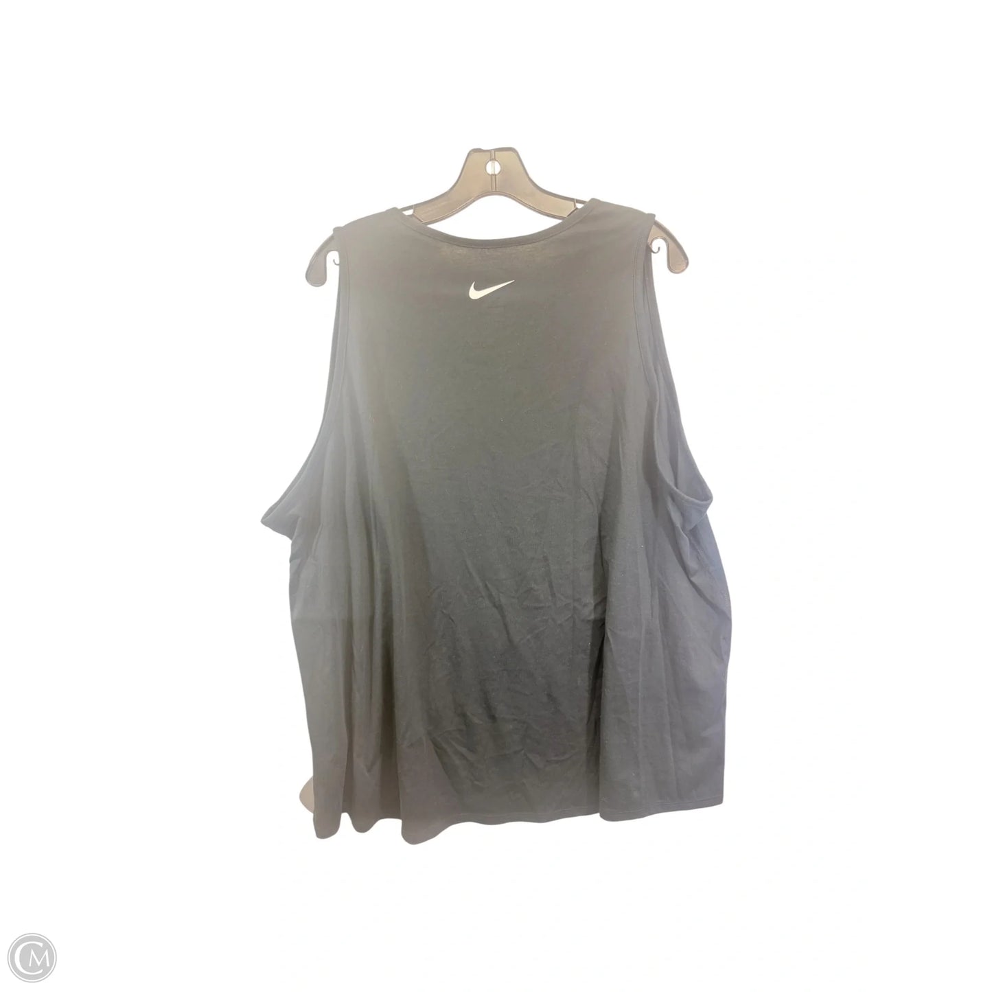 Athletic Tank Top By Nike Apparel In Black & White, Size: 3x