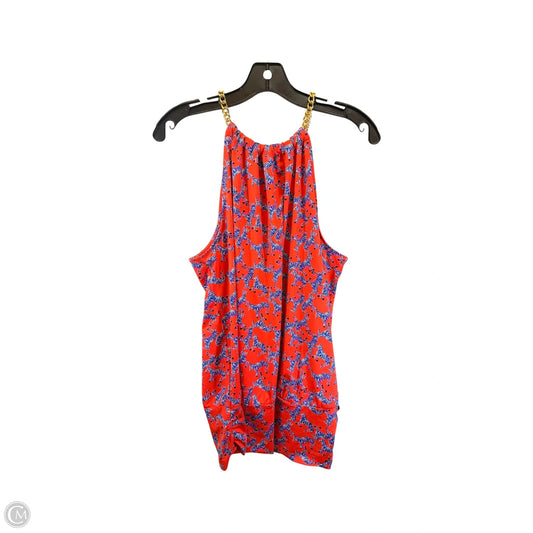 Top Sleeveless Designer By Lilly Pulitzer In Blue & Orange, Size: L