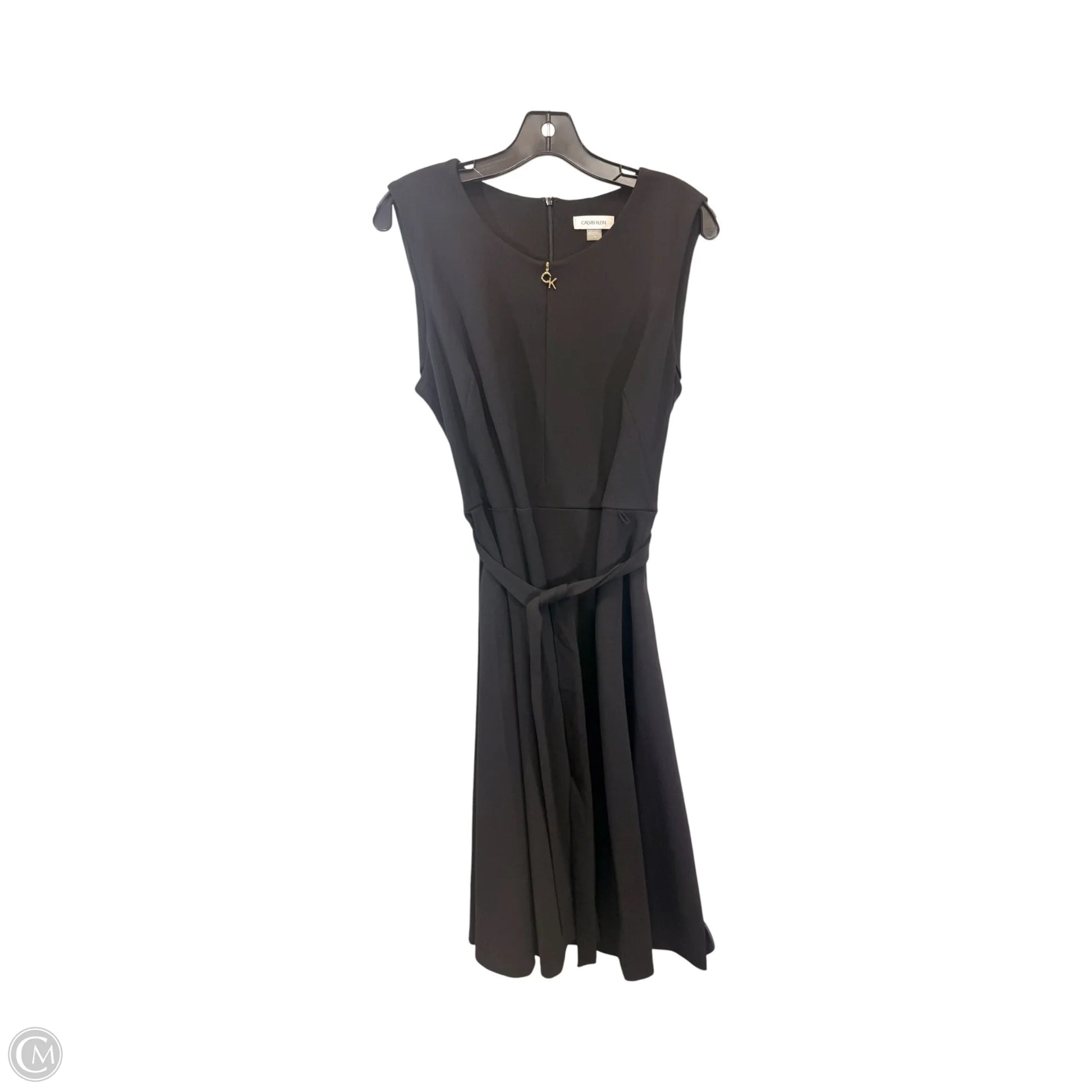 Dress Casual Midi By Calvin Klein In Black & Gold, Size: Xl – Clothes Mentor Rochester Hills MI #311