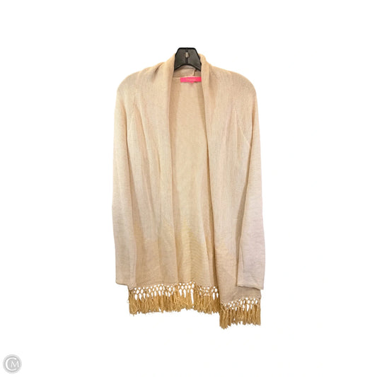 Cardigan Designer By Lilly Pulitzer In Tan, Size: M