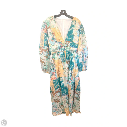 Dress Casual Maxi By In Green & Yellow, Size: Xl
