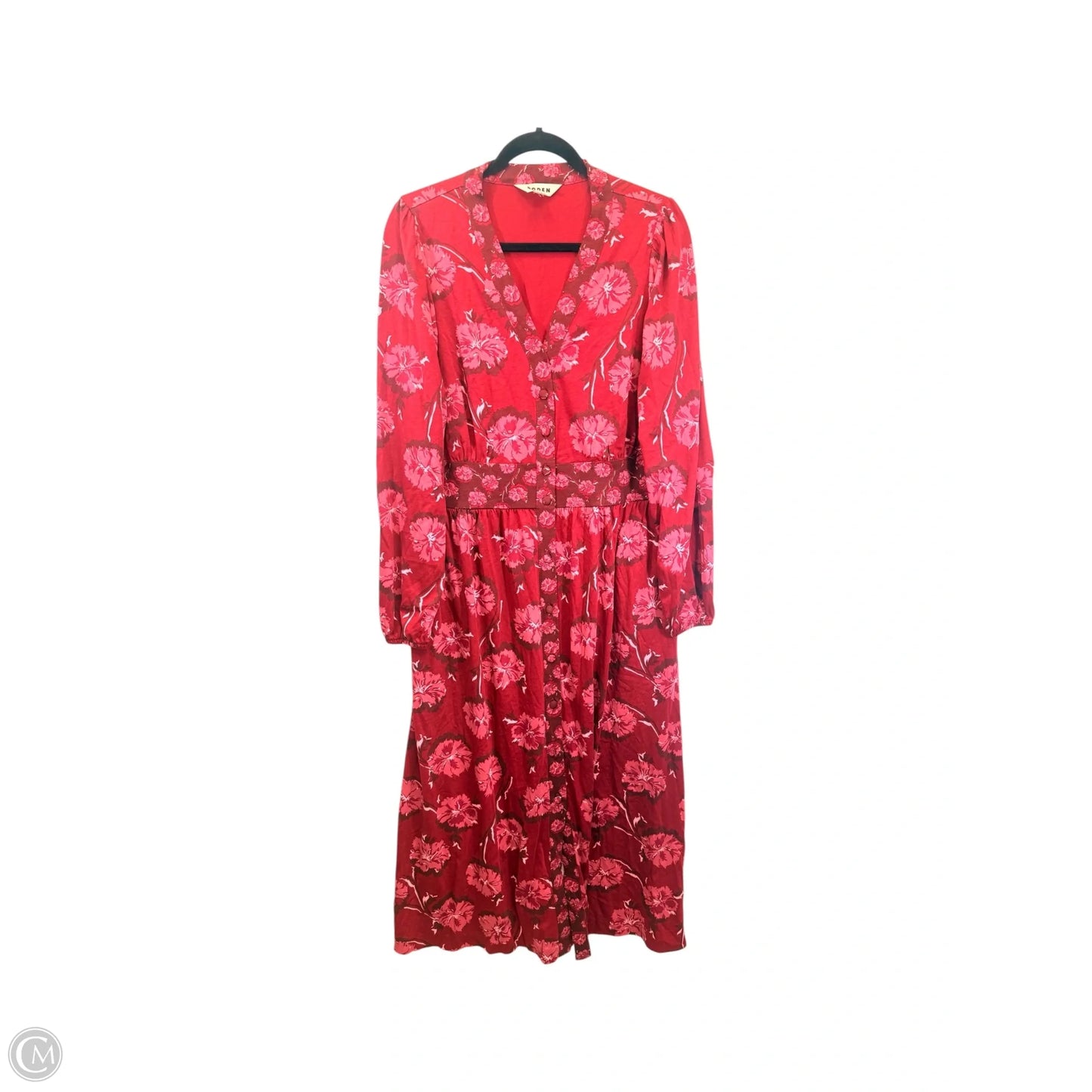 Dress Casual Maxi By Boden In Red & White, Size: 14