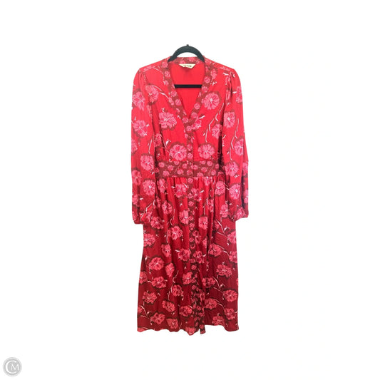 Dress Casual Maxi By Boden In Red & White, Size: 14