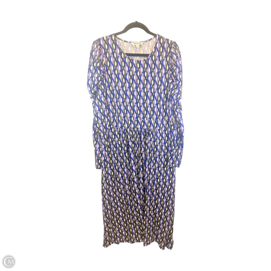 Dress Casual Midi By Boden In Blue & Purple, Size: Xl