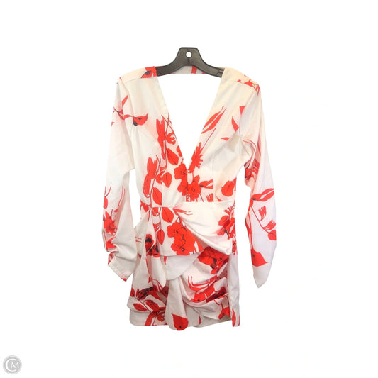 Dress Casual Short By Luxxel In Orange & White, Size: L