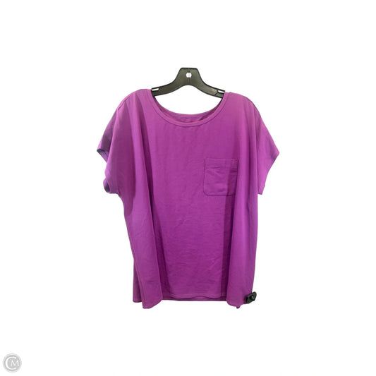 Top Short Sleeve Basic By J. Jill In Purple, Size: Xl