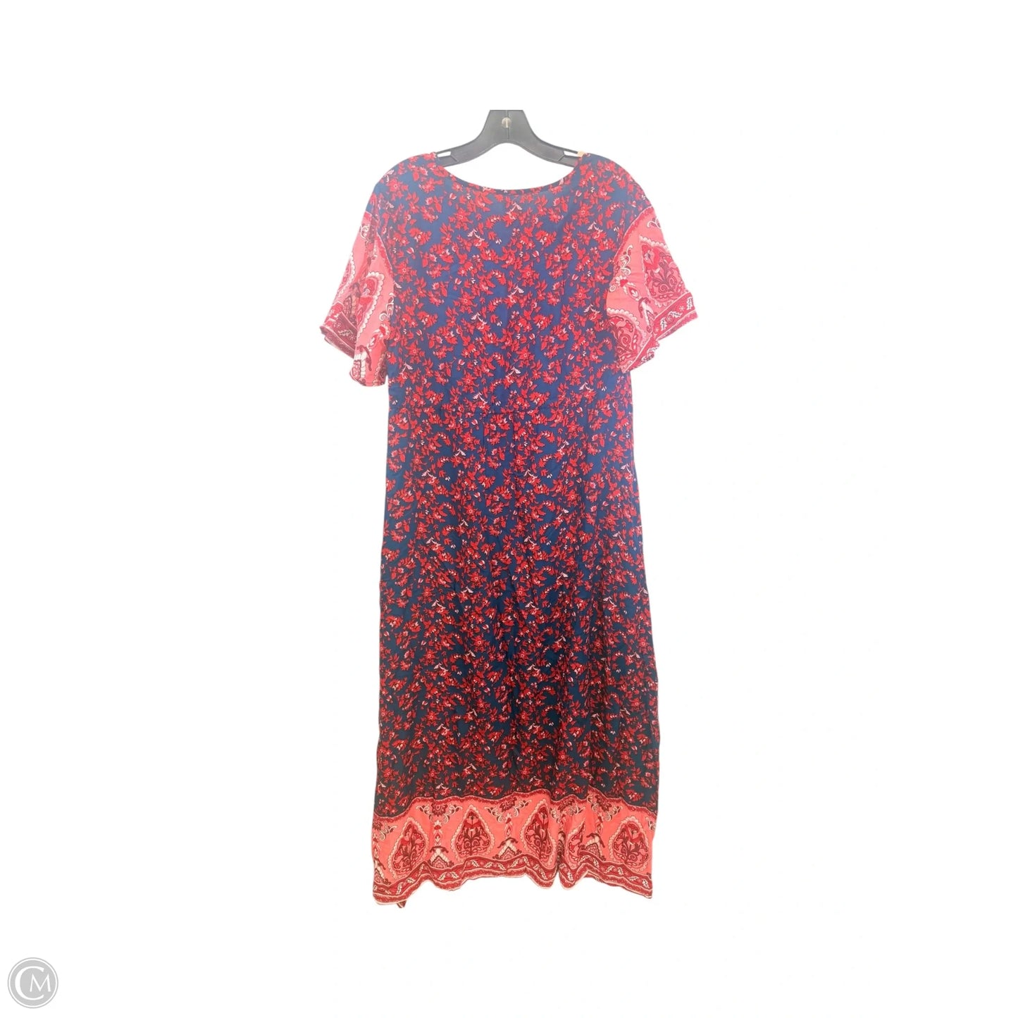 Dress Casual Maxi By Grecerelle In Blue & Red & White, Size: M