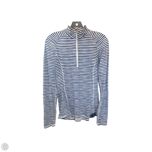 Top Long Sleeve Designer By Lilly Pulitzer In Blue & White, Size: S
