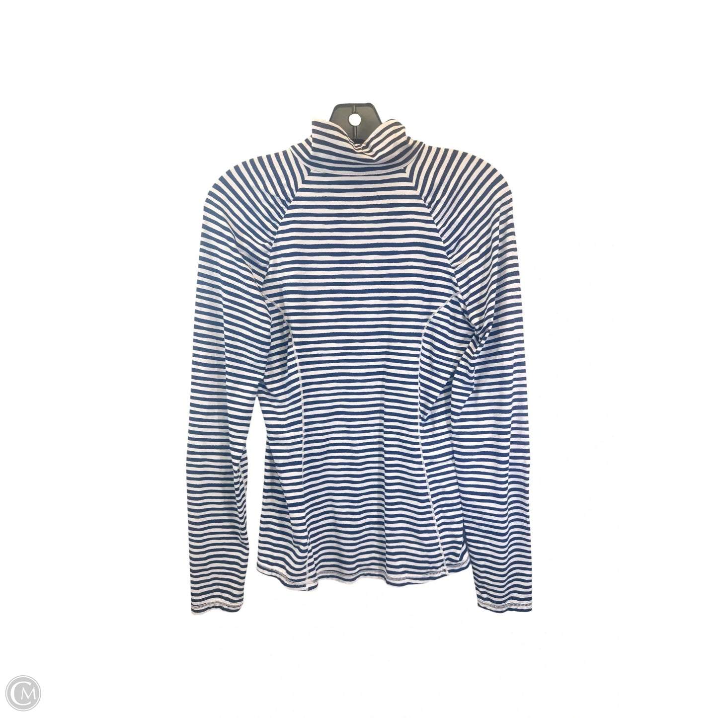 Top Long Sleeve Designer By Lilly Pulitzer In Blue & White, Size: S