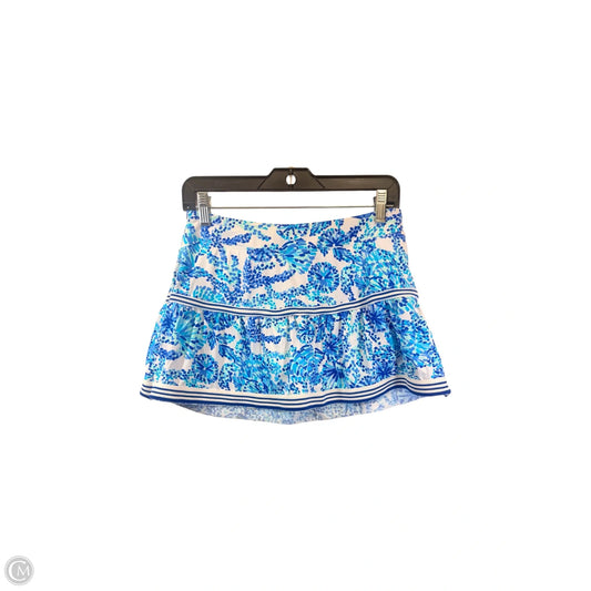 Skort Designer By Lilly Pulitzer In Blue & White, Size: S