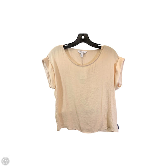 Top Short Sleeve Basic By Nine West Apparel In Tan, Size: Xs