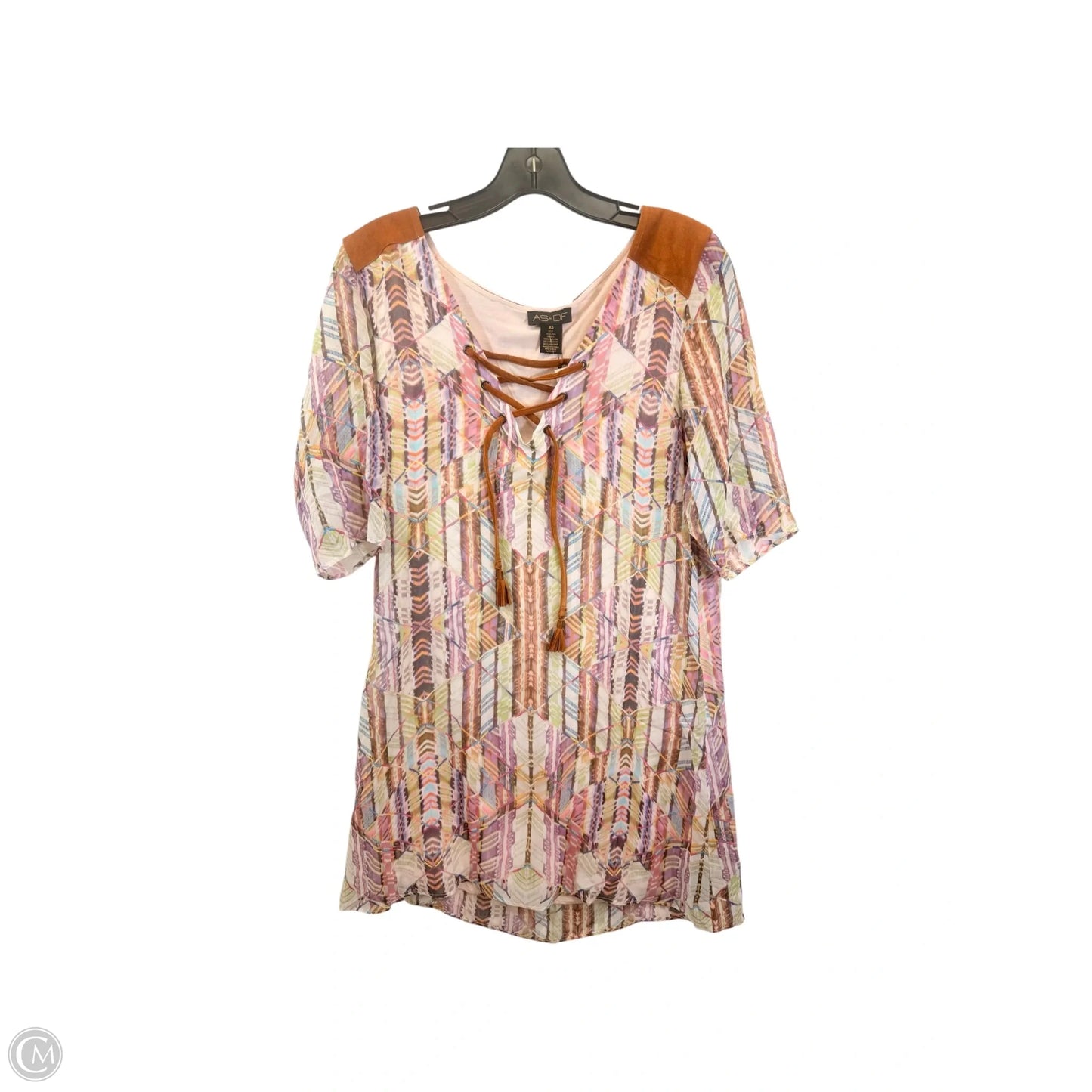 Dress Casual Midi By AS by DFIn Brown & Pink, Size: Xs