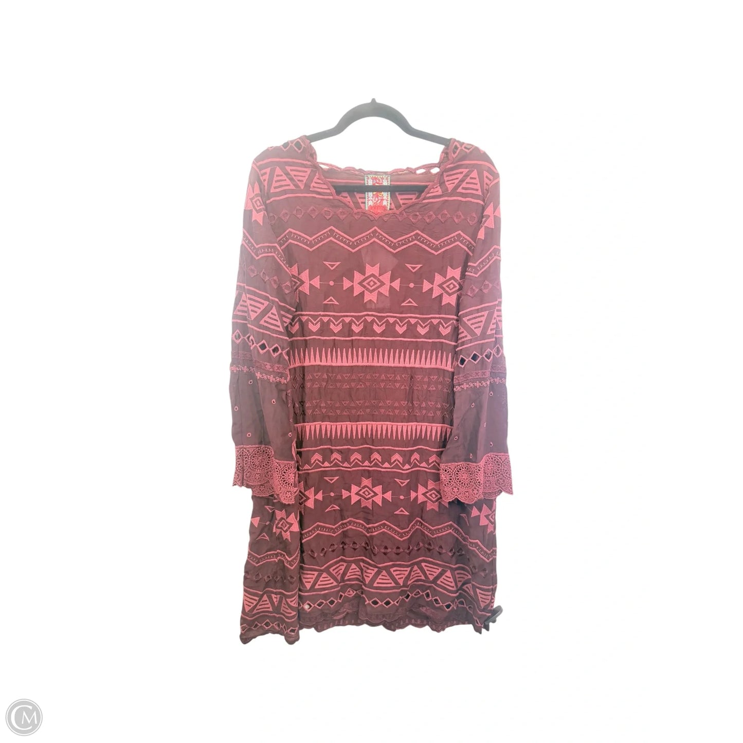 Dress Casual Midi By Johnny Was In Purple, Size: Xs