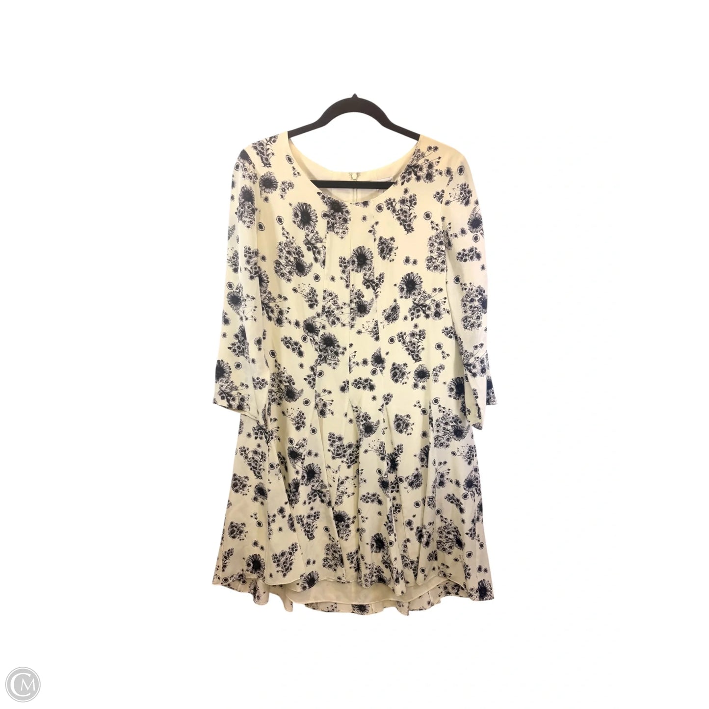 Dress Casual Midi By Club Monaco In Purple & Yellow, Size: M