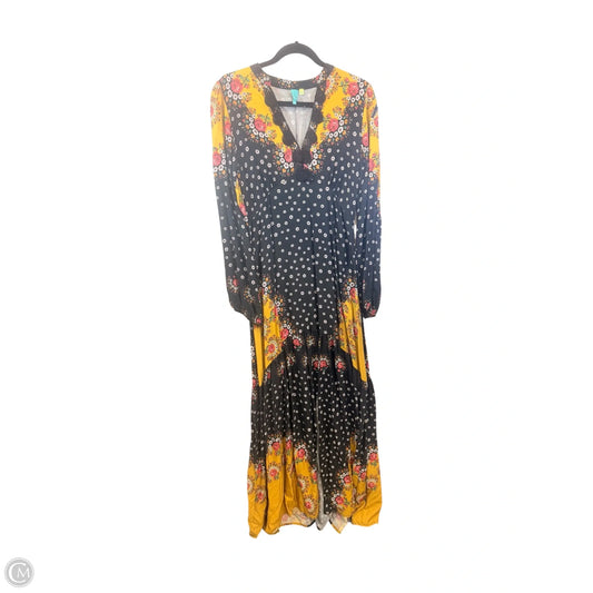 Dress Casual Maxi By Farm Rio In Black & Orange, Size: S