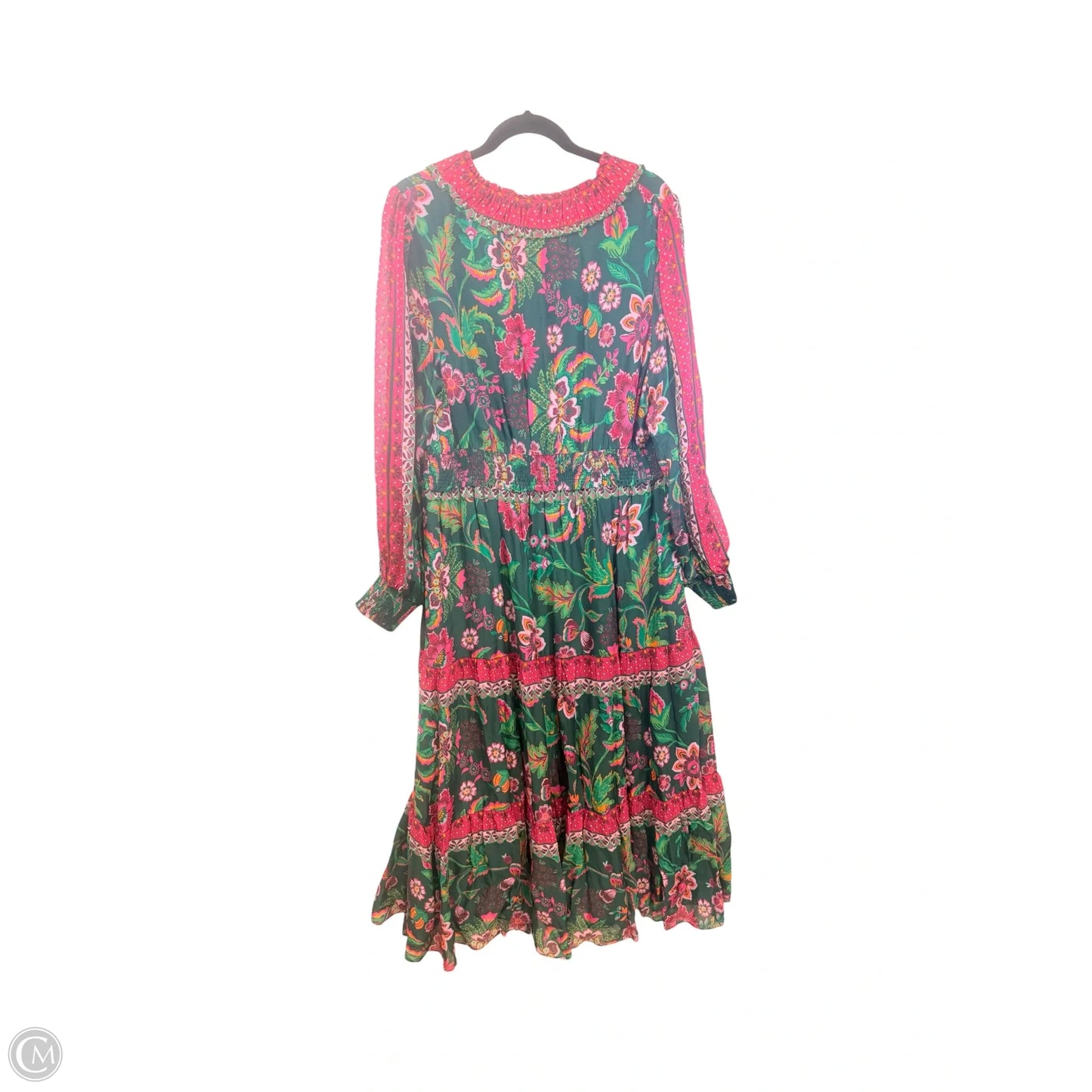 Dress Casual Maxi By Boden In Green & Red, Size: 14