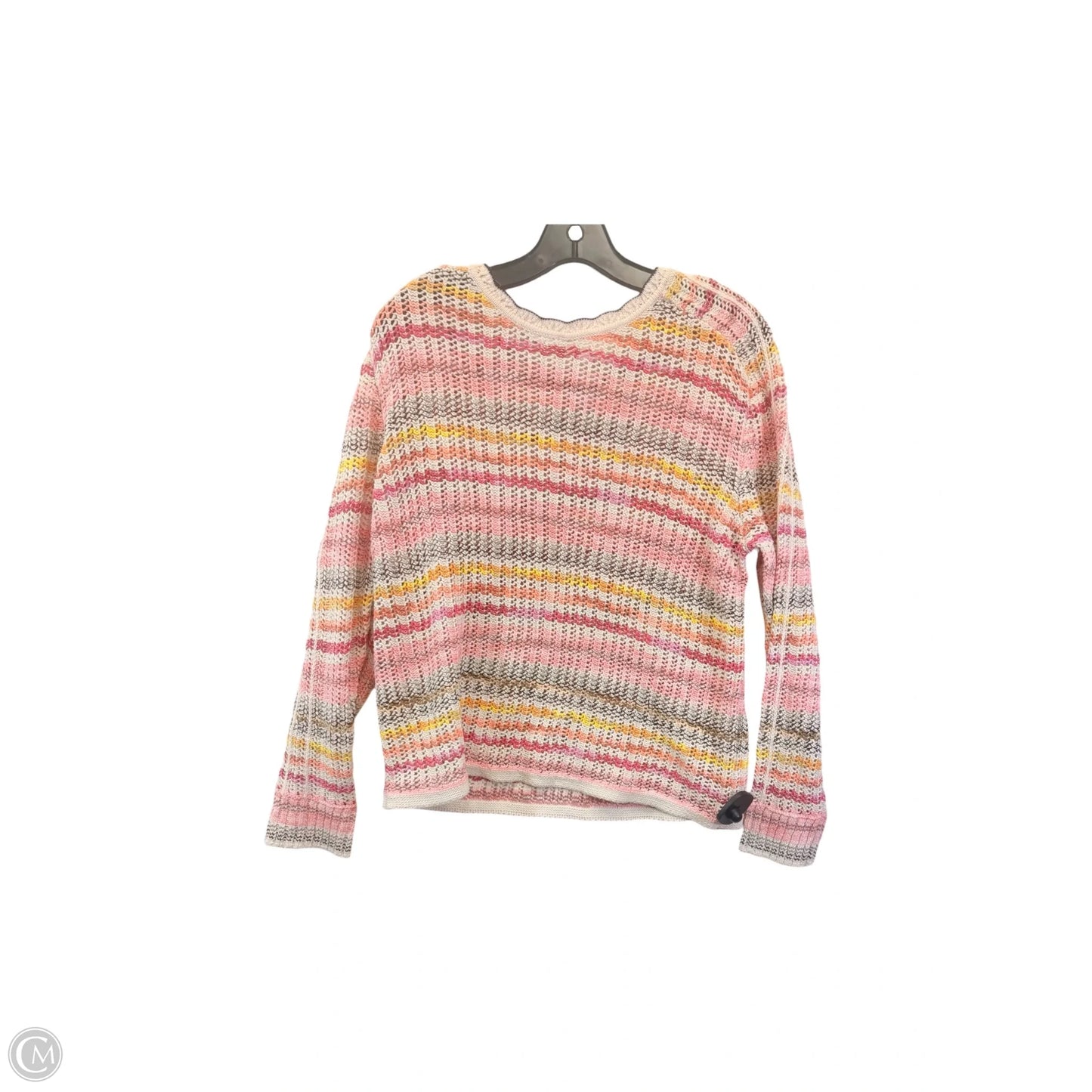 Sweater By Nic + Zoe In Pink & Tan, Size: L