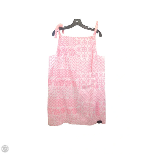 Dress Designer By Lilly Pulitzer In Pink & White, Size: 14