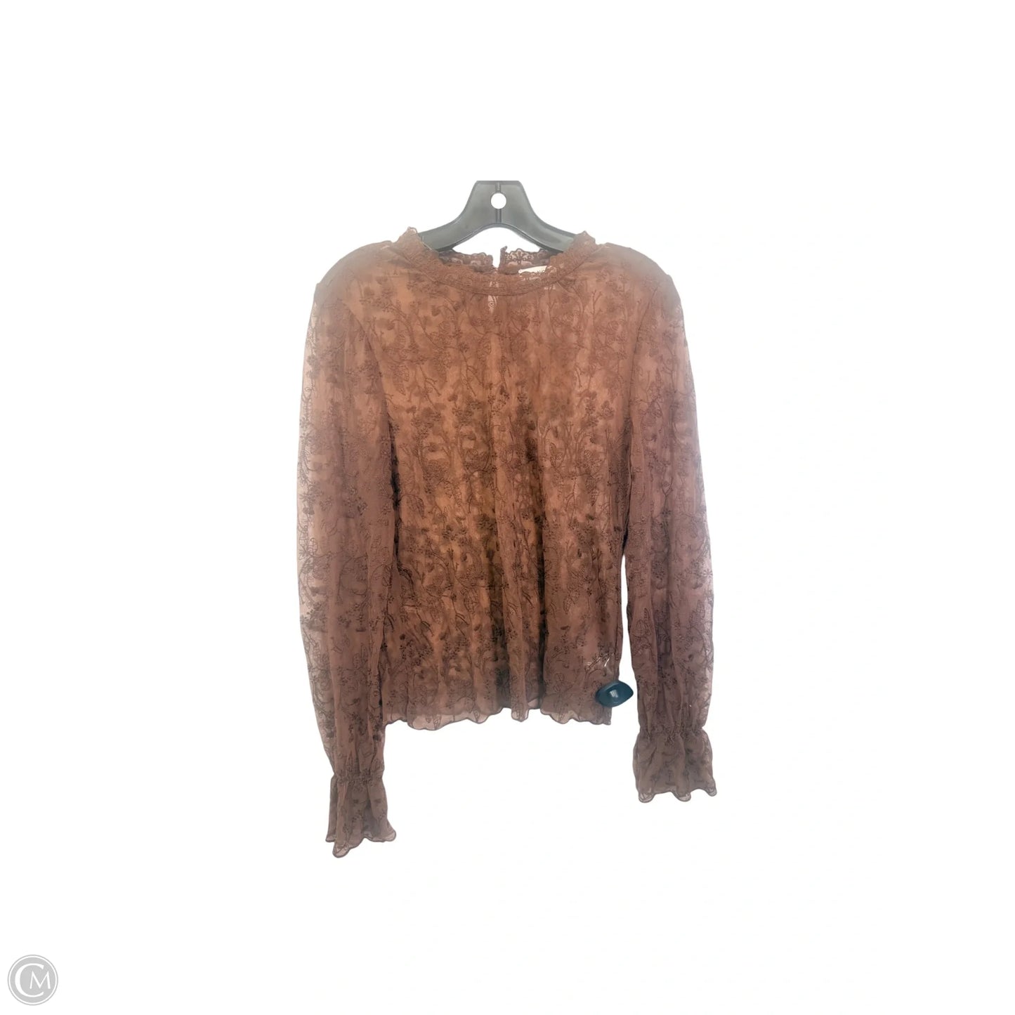 Top Long Sleeve By And Now This In Brown, Size: L
