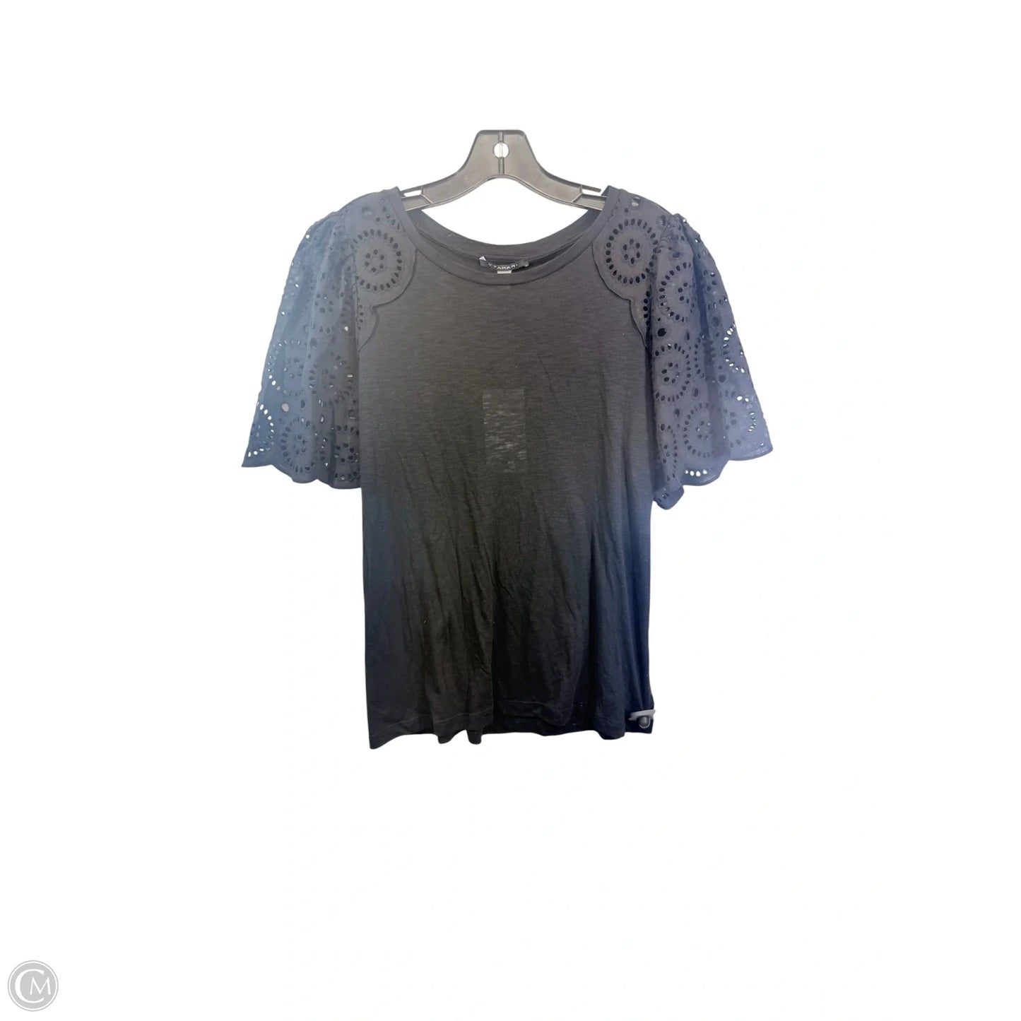 Top Short Sleeve By T Tahari In Black, Size: Xl