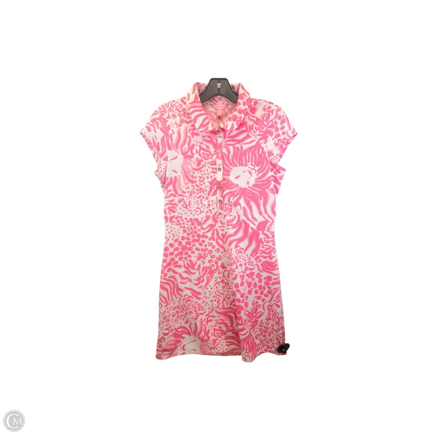 Dress Designer By Lilly Pulitzer In Pink & White, Size: M
