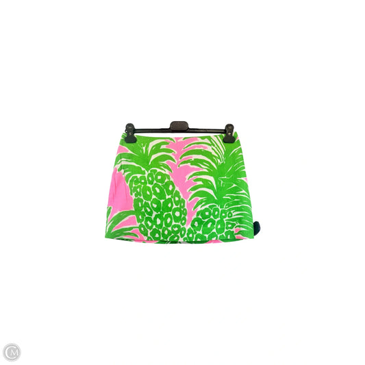 Skirt Designer By Lilly Pulitzer In Green & Pink, Size: 4