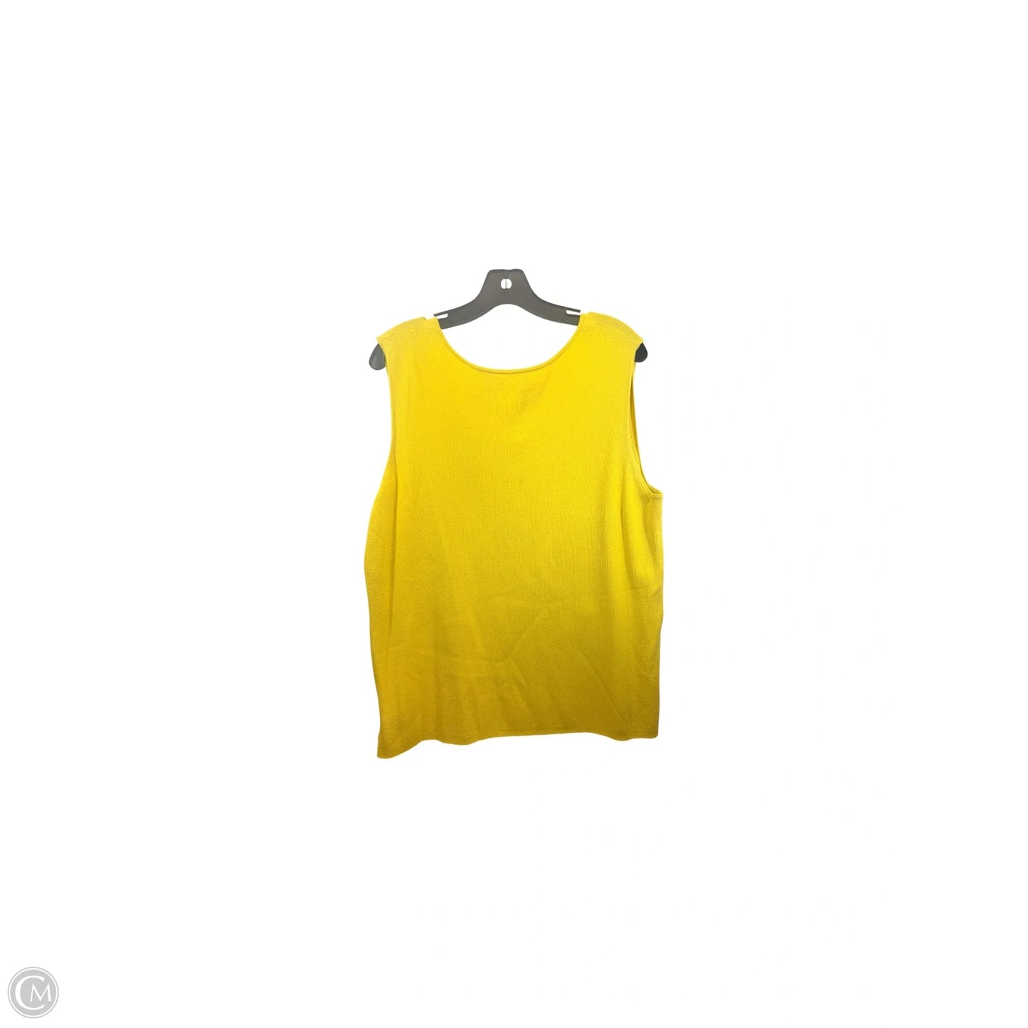 Top Sleeveless By Jones New York In Yellow, Size: 2x