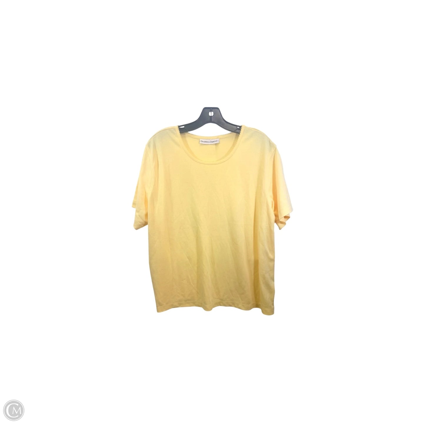Top Short Sleeve Basic By Drapers & Damon’s In Yellow, Size: 1x