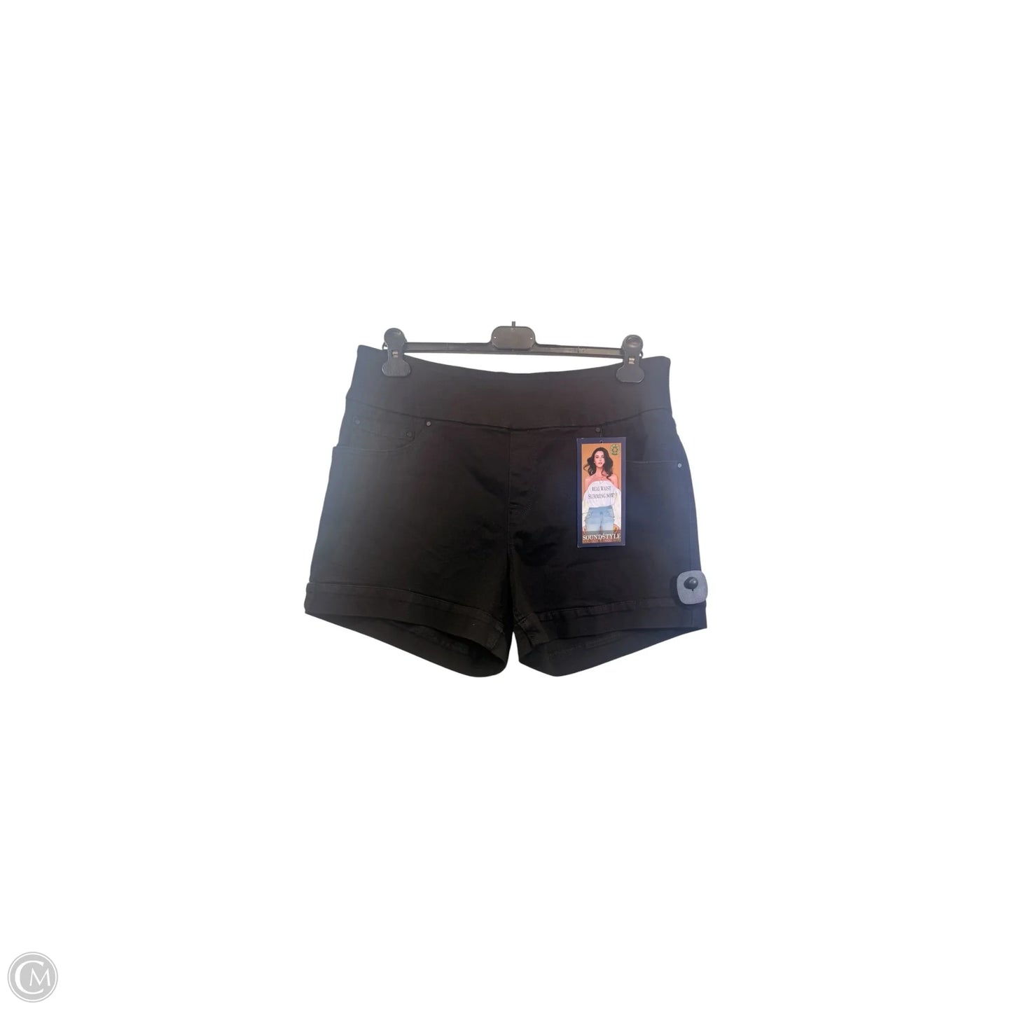 Shorts By Sound/Style In Black Denim, Size: Xl
