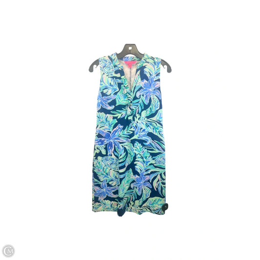 Dress Designer By Lilly Pulitzer In Blue & Green, Size: Xs