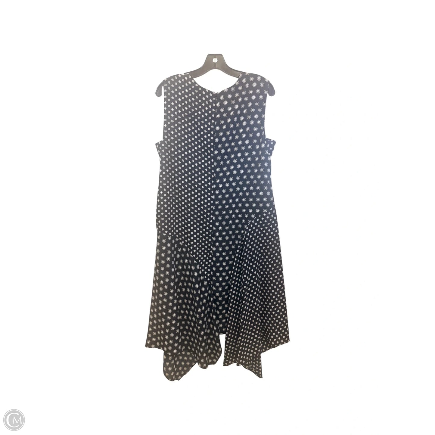 Dress Casual Maxi By Vince Camuto In Blue & White, Size: L