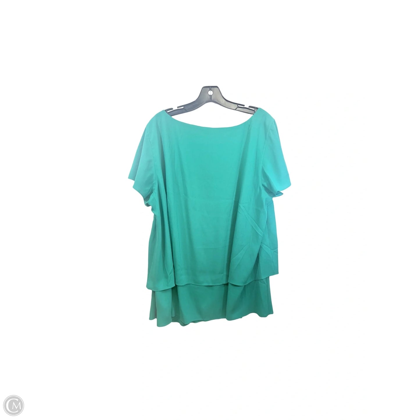Top Short Sleeve By Lands End In Green, Size: 1x